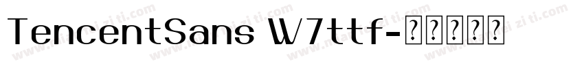 TencentSans W7ttf字体转换